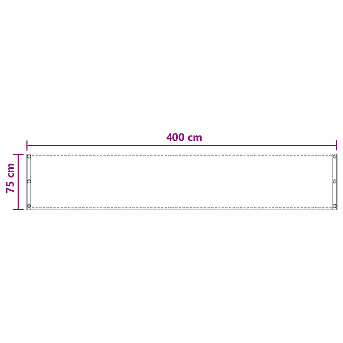 Ecran de balcon Gri deschis 75 x 400 cm HDPE și Aluminiu WALTI