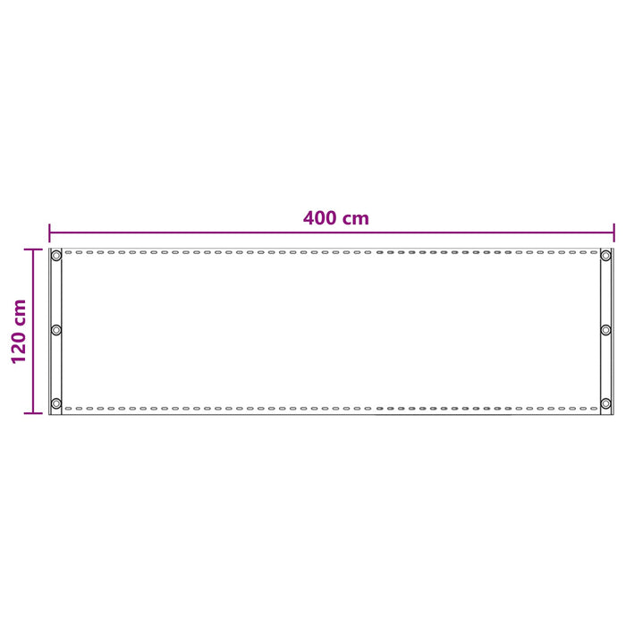 Ecran de balcon Gri deschis 120 x 400 cm HDPE și Aluminiu WALTI