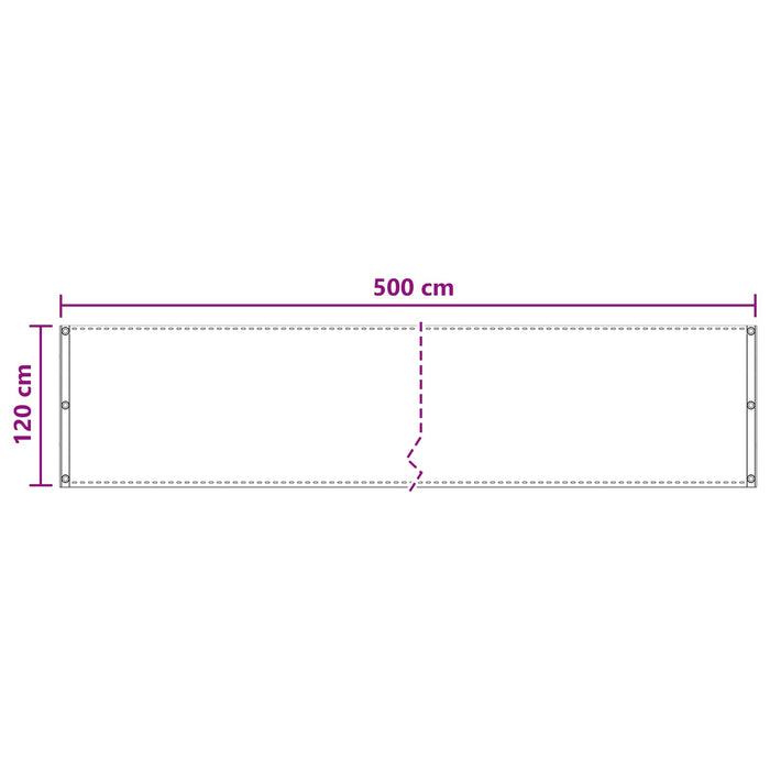 Ecran de balcon Gri deschis 120 x 500 cm HDPE și Aluminiu WALTI