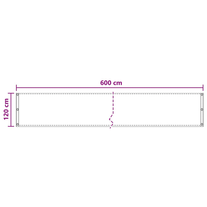 Ecran de balcon Gri deschis 120 x 600 cm HDPE și Aluminiu WALTI