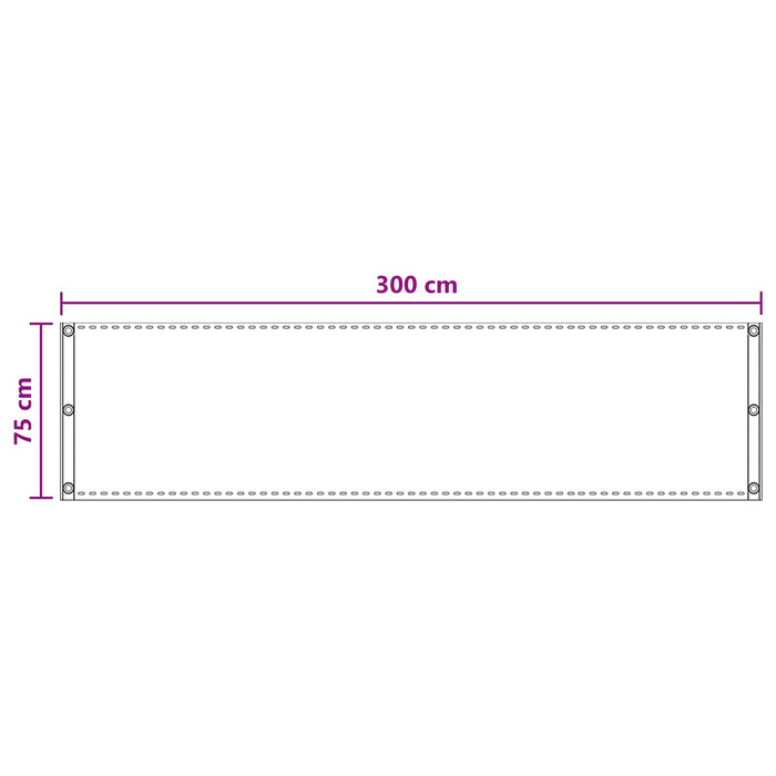 Ecran de balcon Nisipiu 75 x 300 cm HDPE și Aluminiu WALTI