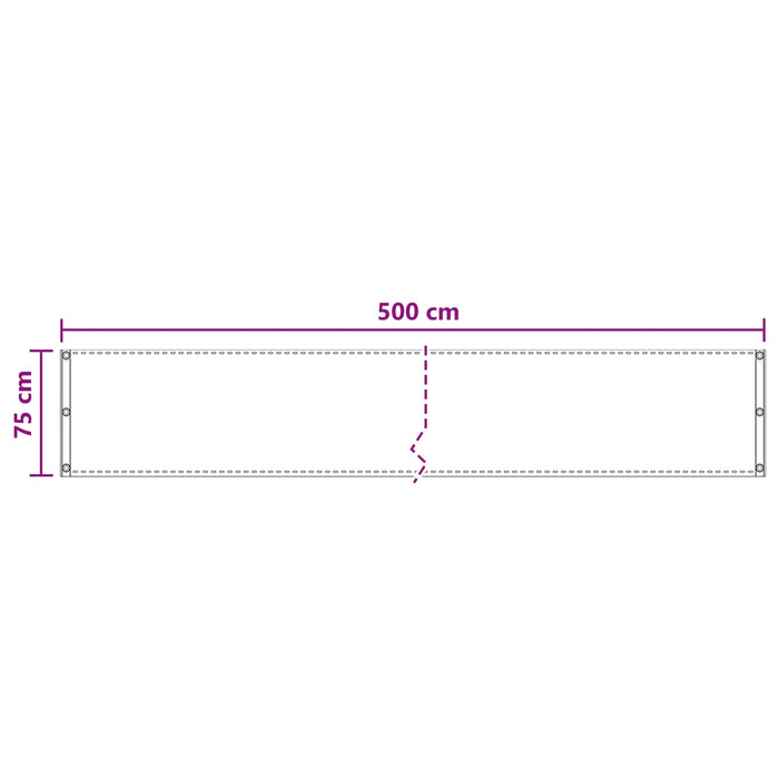 Ecran de balcon Nisipiu 75 x 500 cm HDPE și Aluminiu WALTI