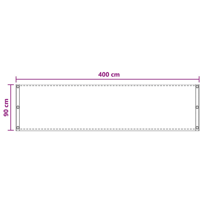Ecran de balcon Nisipiu 90 x 400 cm HDPE și Aluminiu WALTI