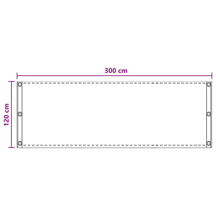 Ecran de balcon Nisipiu 120 x 300 cm HDPE și Aluminiu WALTI