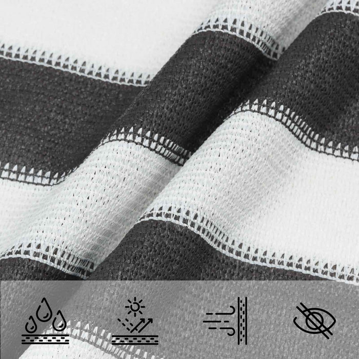 Pânză de umbră Antracit și Alb 6 x 6 m HDPE WALTI