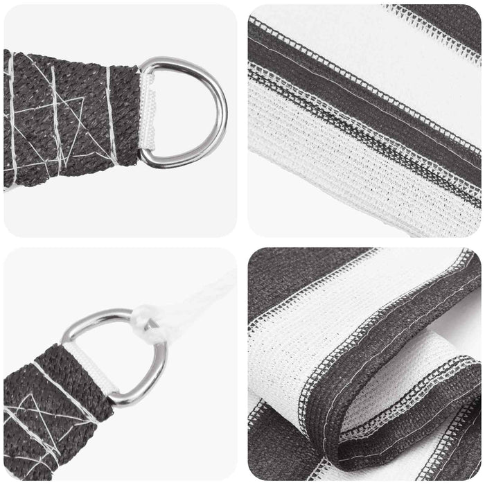 Pânză de umbră Antracit și Alb 2,5 x 3 m HDPE WALTI