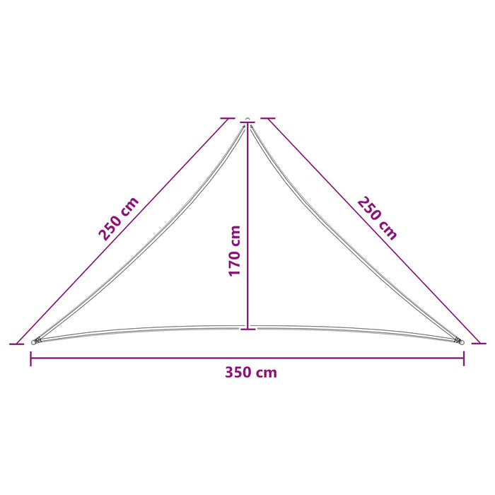 Pânză de umbră 2,5 x 2,5 x 3,5 m HDPE WALTI