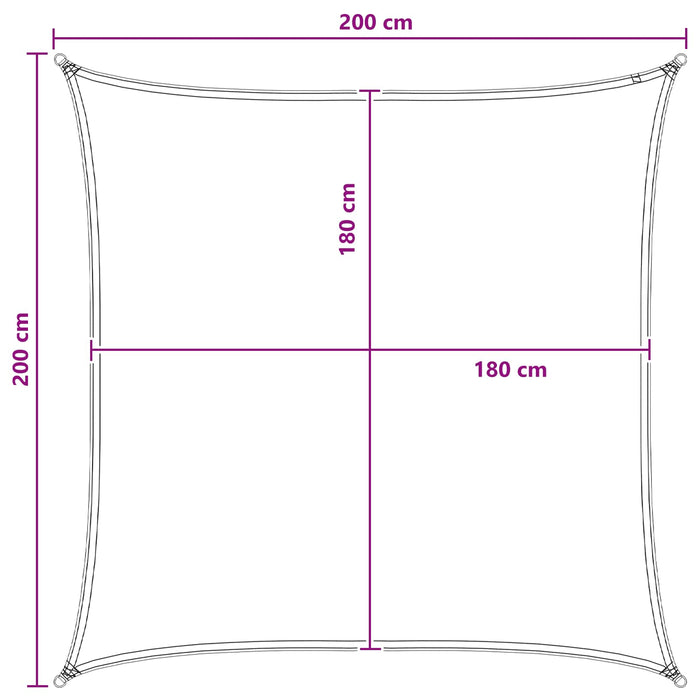 Pânză de umbră Galben și alb 2 x 2 m HDPE WALTI