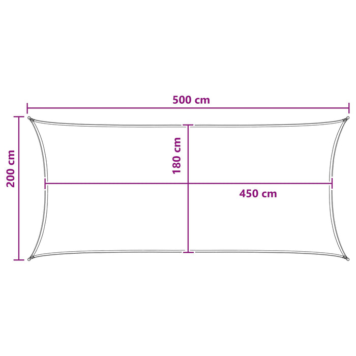 Pânză de umbră Galben și alb 2 x 5 m HDPE WALTI