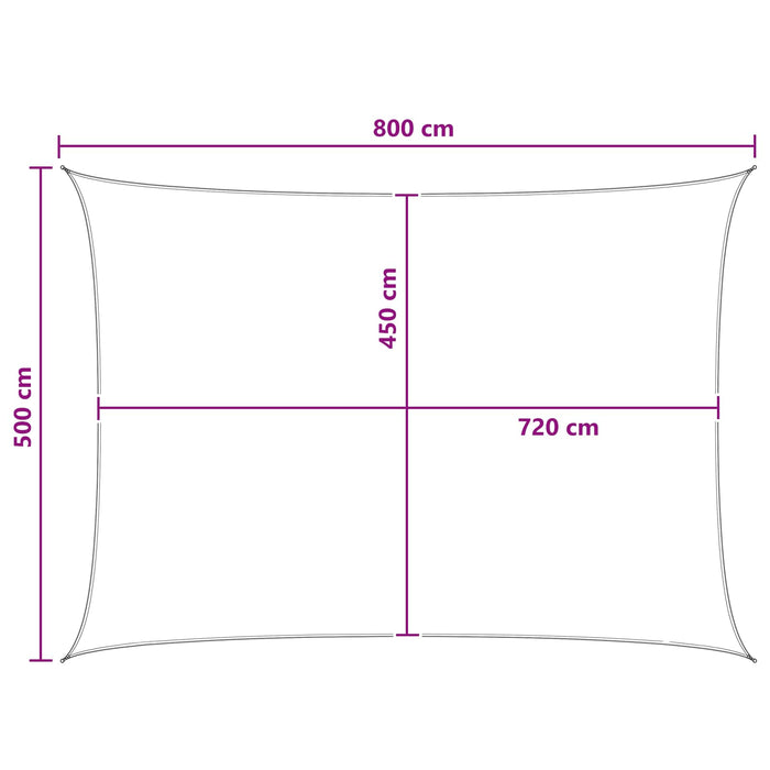 Pânză de umbră Galben și alb 5 x 8 m HDPE WALTI