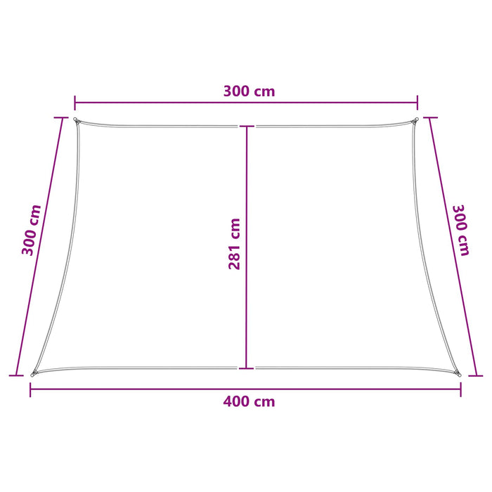 Pânză de umbră Galben și alb 3 / 4 x 3 m HDPE WALTI