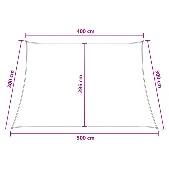 Pânză de umbră Galben și alb 4 / 5 x 3 m HDPE WALTI