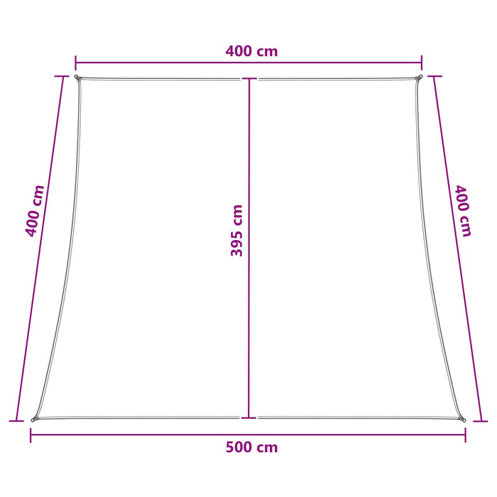 Pânză de umbră Galben și alb 4 / 5 x 4 m HDPE WALTI