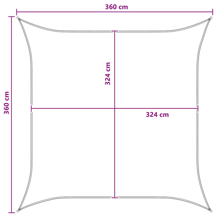 Pânză de umbră Albastru și Alb 3,6 x 3,6 m HDPE WALTI