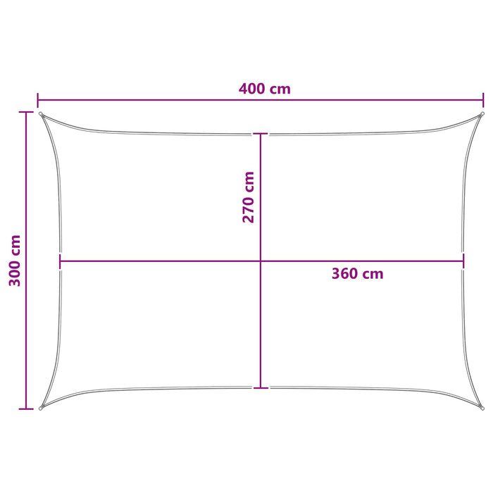 Pânză de umbră Albastru și Alb 3 x 4 m HDPE WALTI
