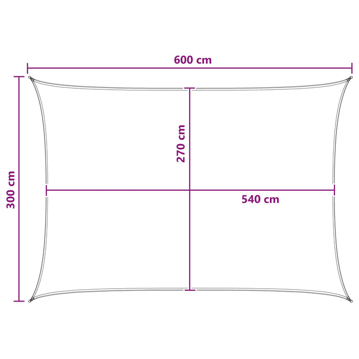 Pânză de umbră Albastru și Alb 3 x 6 m HDPE WALTI