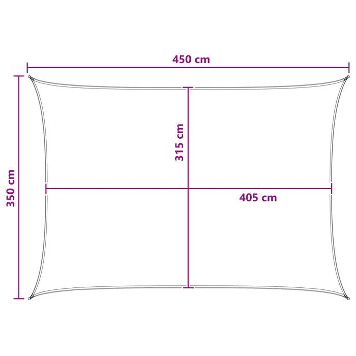 Pânză de umbră Albastru și Alb 3,5 x 4,5 m HDPE WALTI