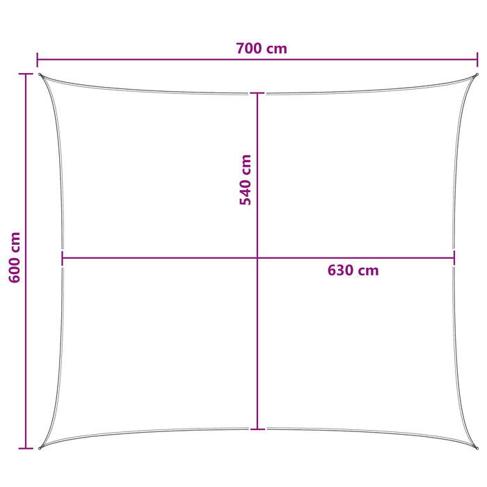 Pânză de umbră Albastru și Alb 6 x 7 m HDPE WALTI