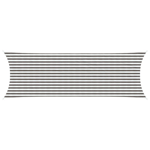 Pânză de umbră 2 x 6 m HDPE Dreptunghiular Gri deschis și alb. - WALTI WALTI