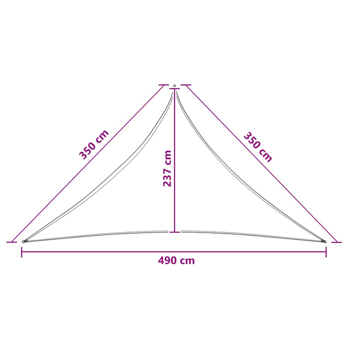 Pânză de umbră Gri deschis și alb. 3,5 x 3,5 x 4,9 m HDPE WALTI