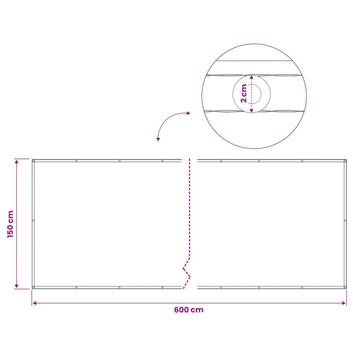Ecran de intimitate pentru balcon 150 x 600 cm WALTI