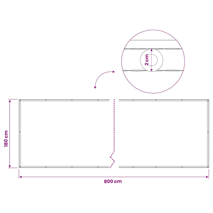 Ecran de intimitate pentru balcon 180 x 800 cm WALTI