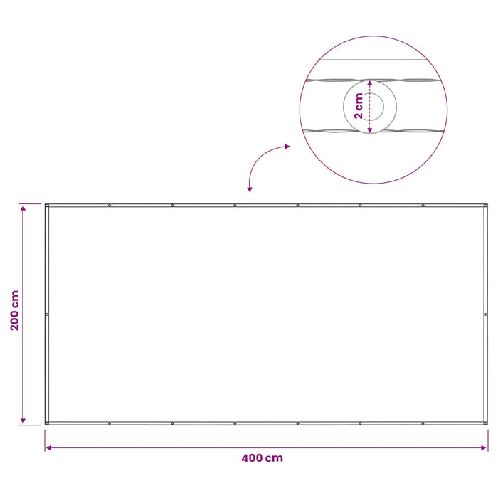 Ecran de intimitate pentru balcon 200 x 400 cm WALTI