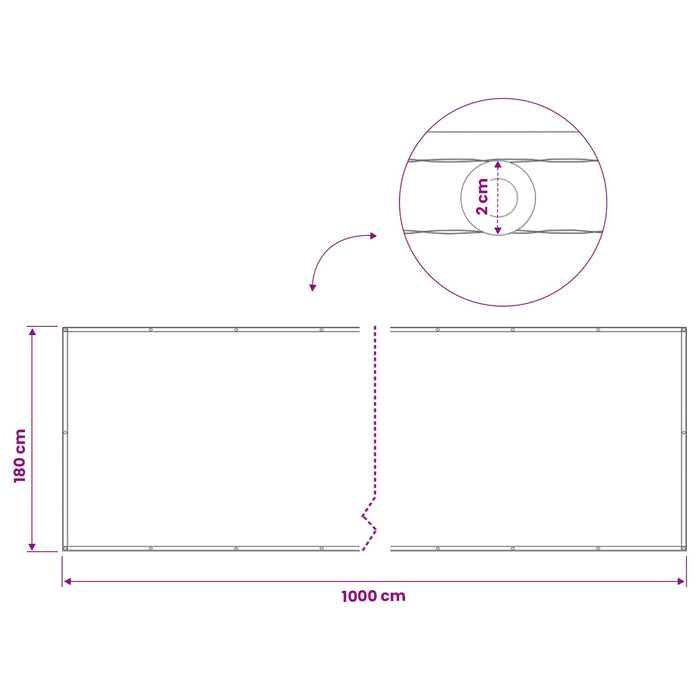 Ecran de intimitate pentru balcon 180 x 1000 cm WALTI