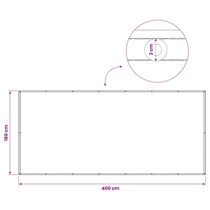Ecran de intimitate pentru balcon 180 x 400 cm WALTI