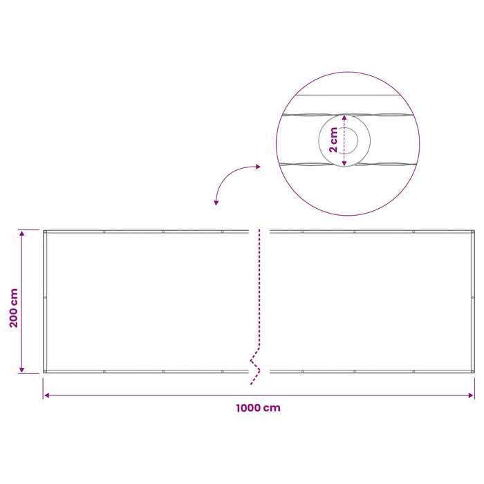 Ecran de intimitate pentru balcon 200 x 1000 cm WALTI
