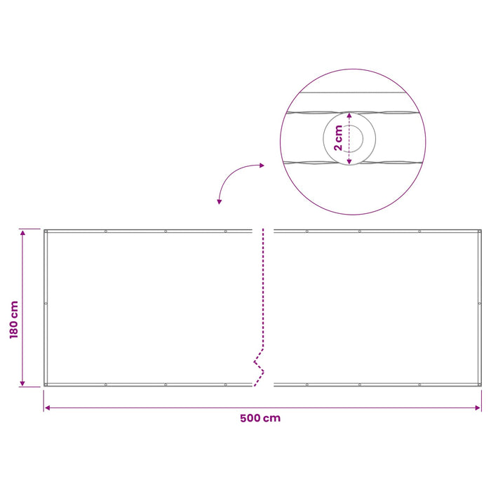 Ecran de intimitate pentru balcon 180 x 500 cm WALTI