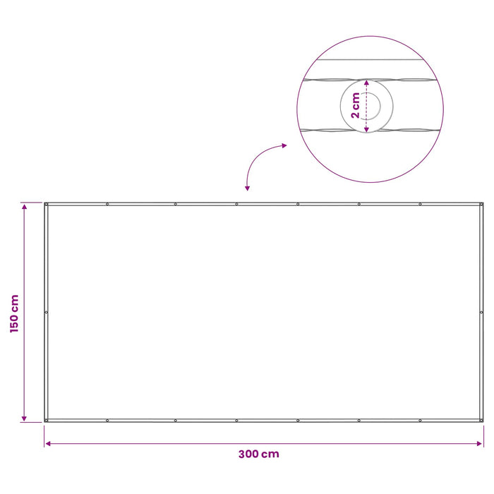 Ecran de intimitate pentru balcon 150 x 300 cm - WALTI WALTI
