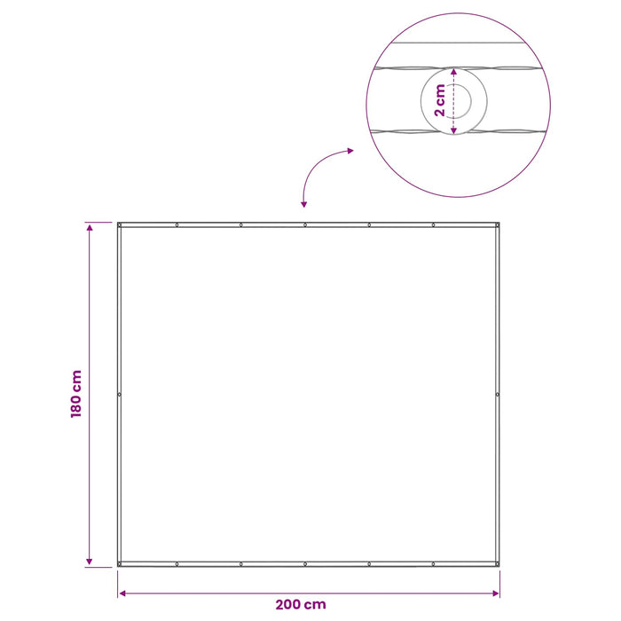 Ecran de intimitate pentru balcon 180 x 200 cm - WALTI WALTI