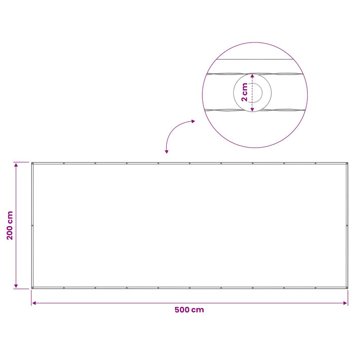 Ecran de intimitate pentru balcon 200 x 500 cm WALTI