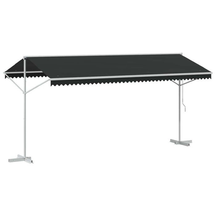 Marchiză liberă Antracit 5 x 3 m Poliester WALTI