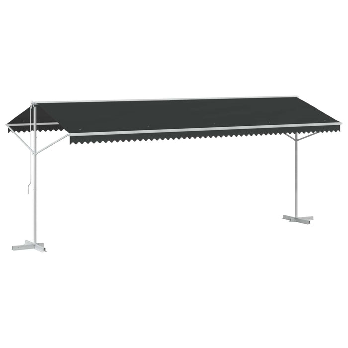 Marchiză liberă Antracit 6 x 3 m Poliester WALTI