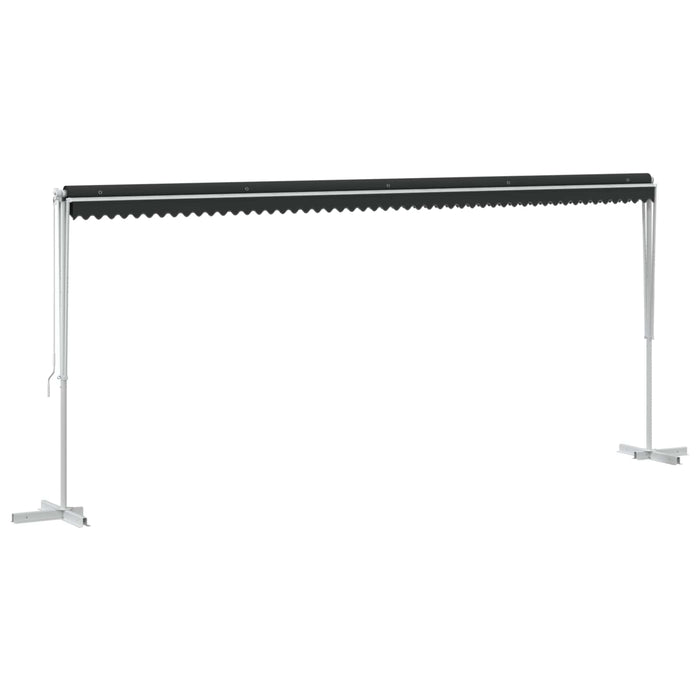 Marchiză liberă Antracit 6 x 3 m Poliester WALTI