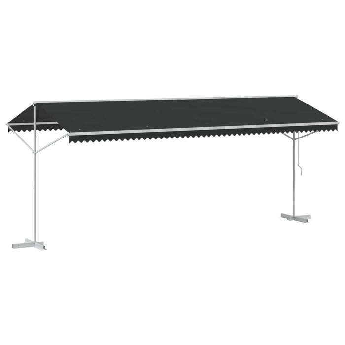Marchiză liberă Antracit 6 x 3 m Poliester WALTI