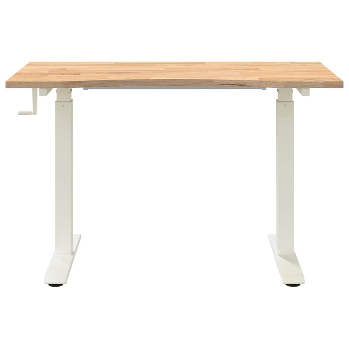 Birou Alb și Natural 120 x 60 cm Lemn de stejar masiv - WALTI WALTI