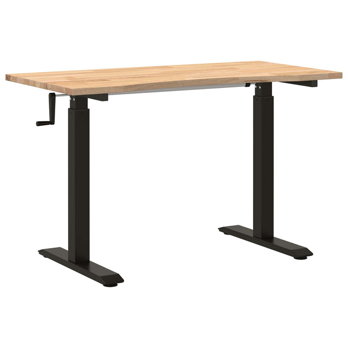 Birou Negru și natural 120 x 60 cm Lemn de stejar masiv - WALTI WALTI