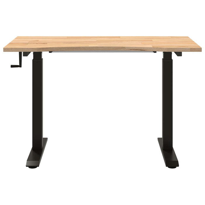Birou Negru și natural 120 x 60 cm Lemn de stejar masiv - WALTI WALTI