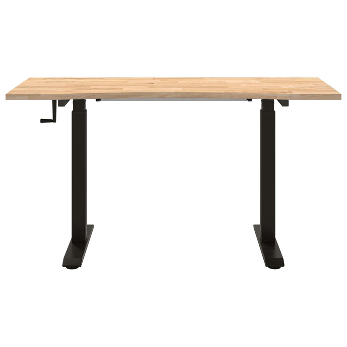 Birou Negru și natural 140 x 60 cm Lemn de stejar masiv - WALTI WALTI