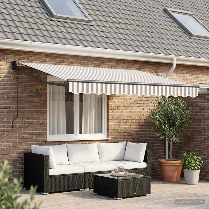 Copertină retractabilă Gri deschis și alb. 3 x 2,5 m - WALTI WALTI
