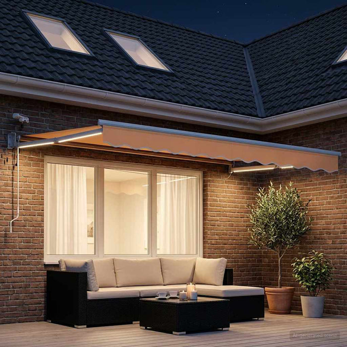 Cort electric retractabil Nisipiu 100% Poliester și Aluminiu - WALTI WALTI