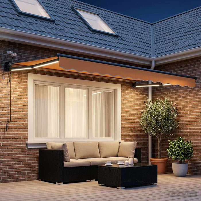 Cort electric retractabil Nisipiu 100% Poliester și Aluminiu - WALTI WALTI