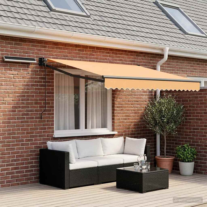Cort electric retractabil Nisipiu 100% Poliester și Aluminiu - WALTI WALTI
