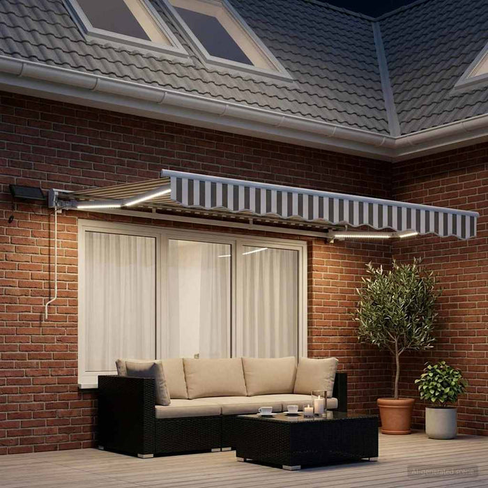 Cadru manual de marchiză cu LED-uri 3,5 x 2 m WALTI