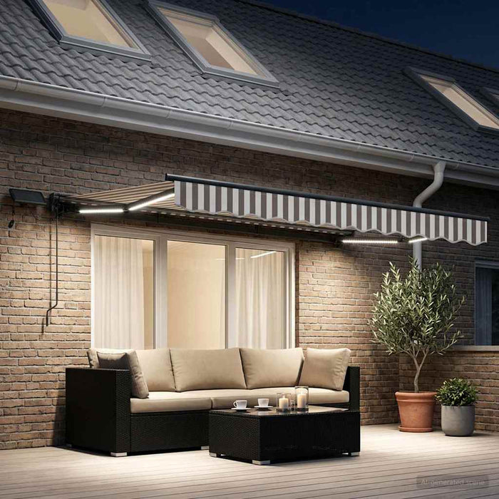 Cadru manual de marchiză cu LED-uri 3,5 x 2 m WALTI