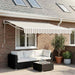 Cort electric retractabil Gri deschis și alb. 3,5 x 2,5 m - WALTI WALTI