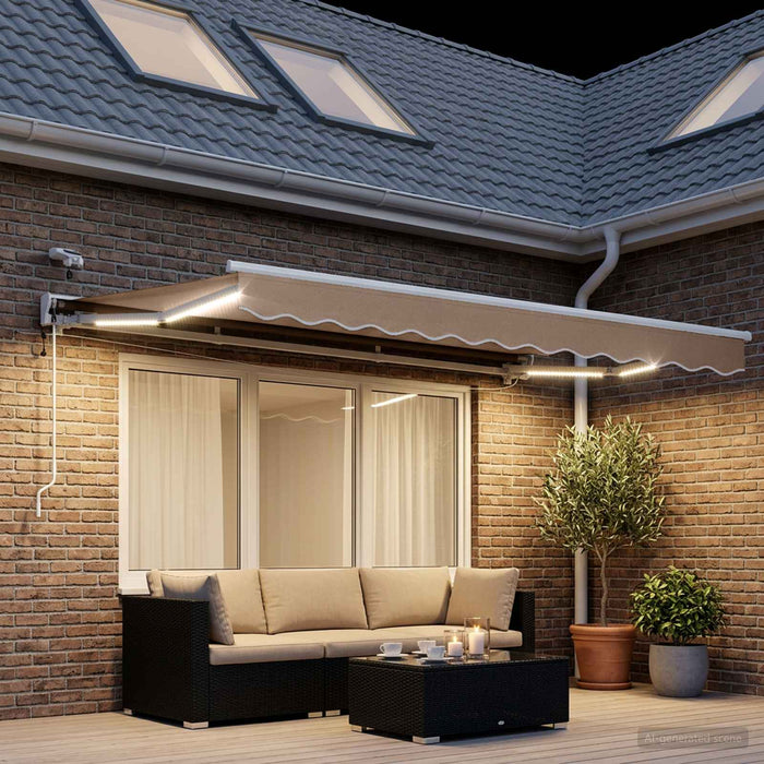 Cort electric retractabil Gri taupe 2,5 x 2 m WALTI